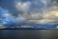 Storm front along sea coast